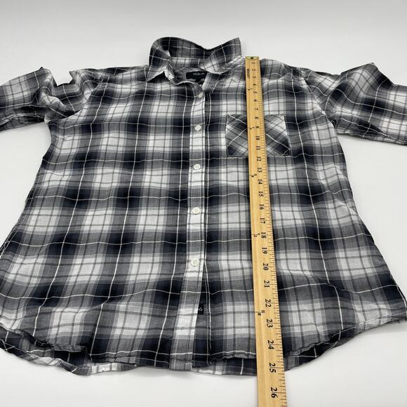 RAILS Plaid Shirt Long Sleeve Button Up Top Womens Size L Lightweight Layer - Picture 8 of 8